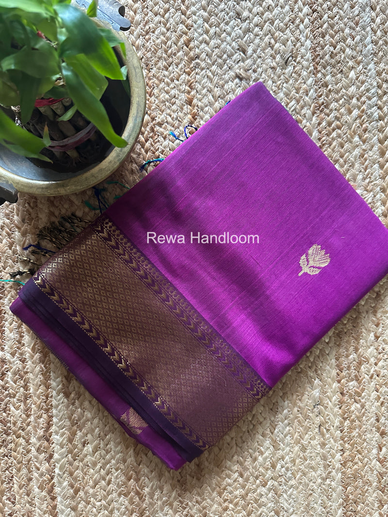 Maheshwari Purple Lotus Shaded Butta Saree SLB024