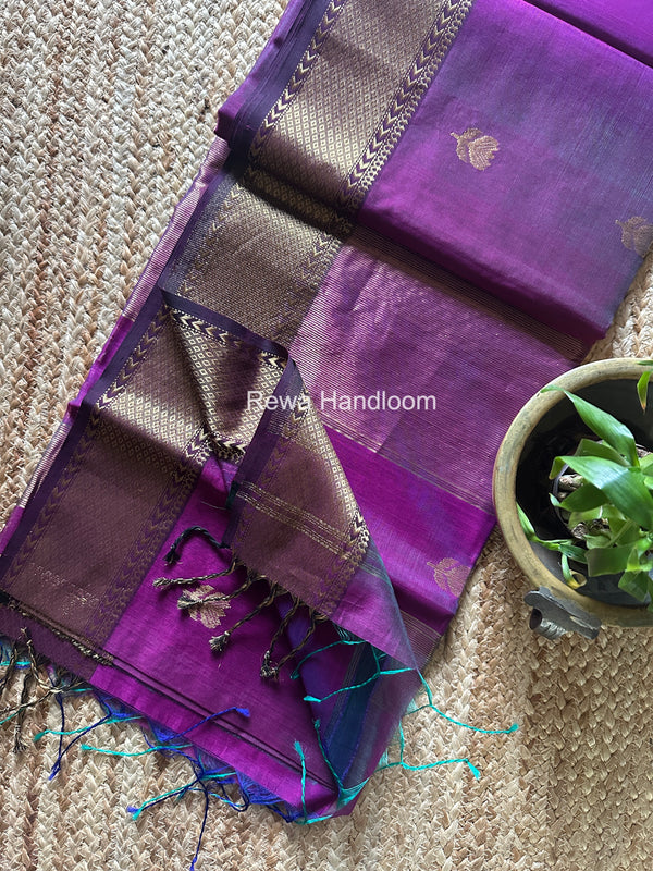 Maheshwari Lotus Shaded Butta Saree