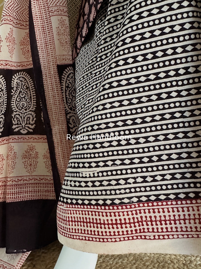 Bagh Print Cotton Suit