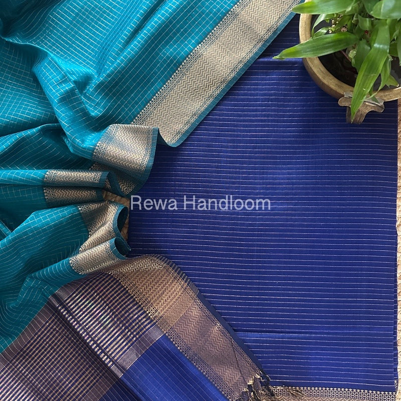 Maheshwari Zari Checks Suit