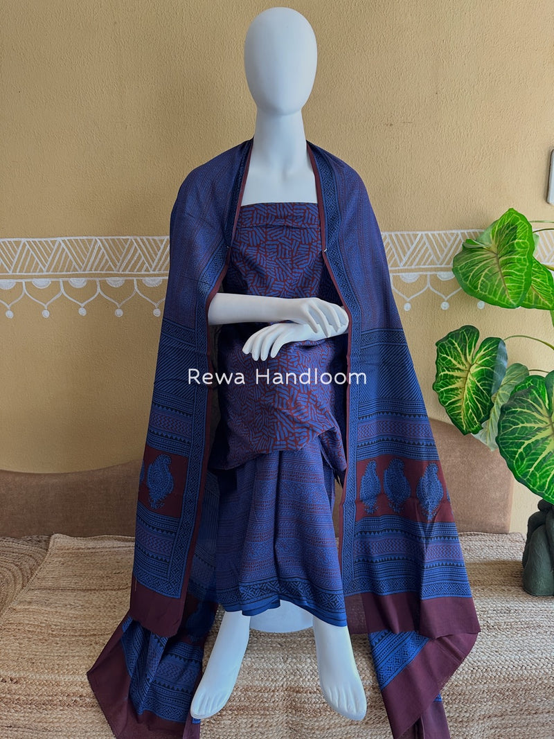 Bagh Print Cotton Suit 