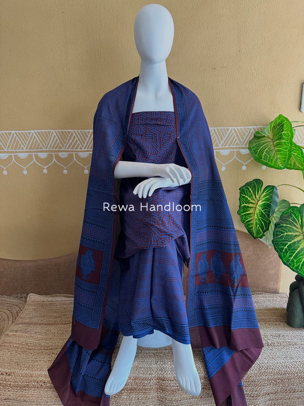 Bagh Print Cotton Suit 