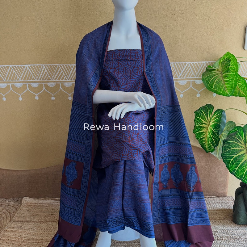 Bagh Print Cotton Suit 