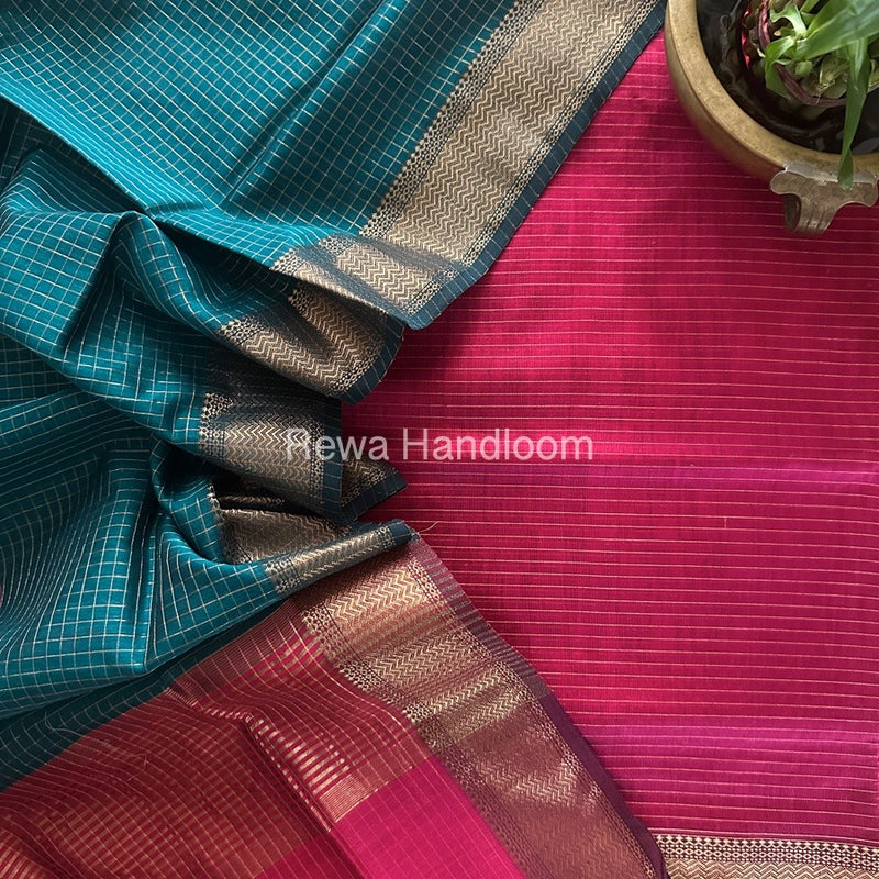 Maheshwari Zari Checks Suit