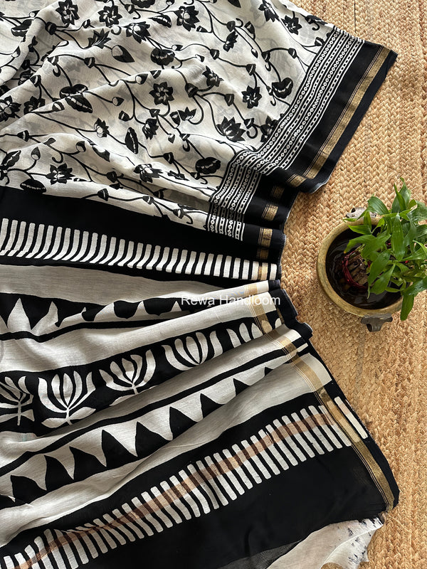  Chanderi Silk Printed Saree