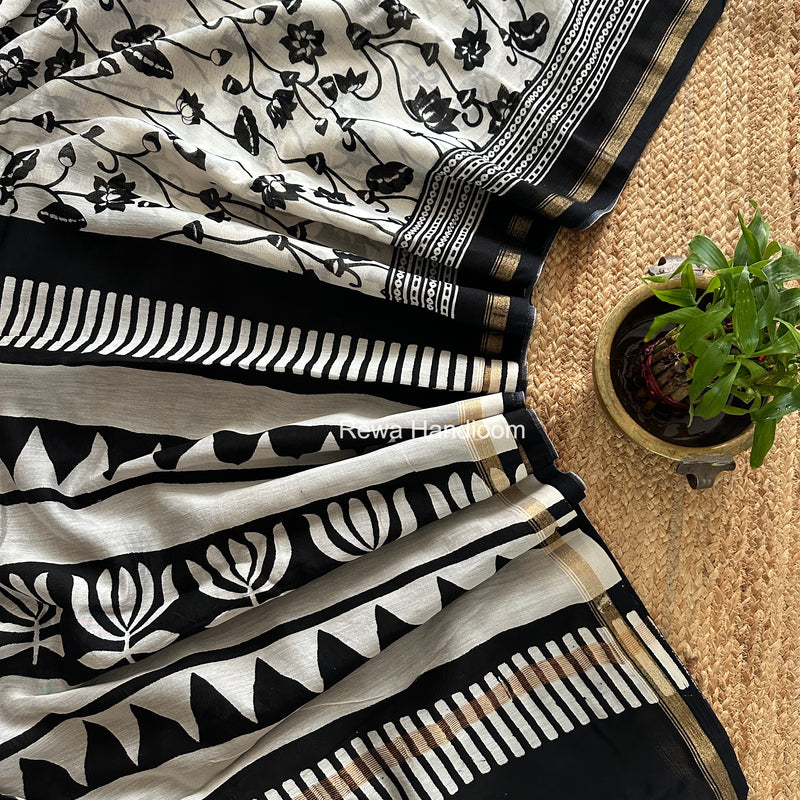  Chanderi Silk Printed Saree