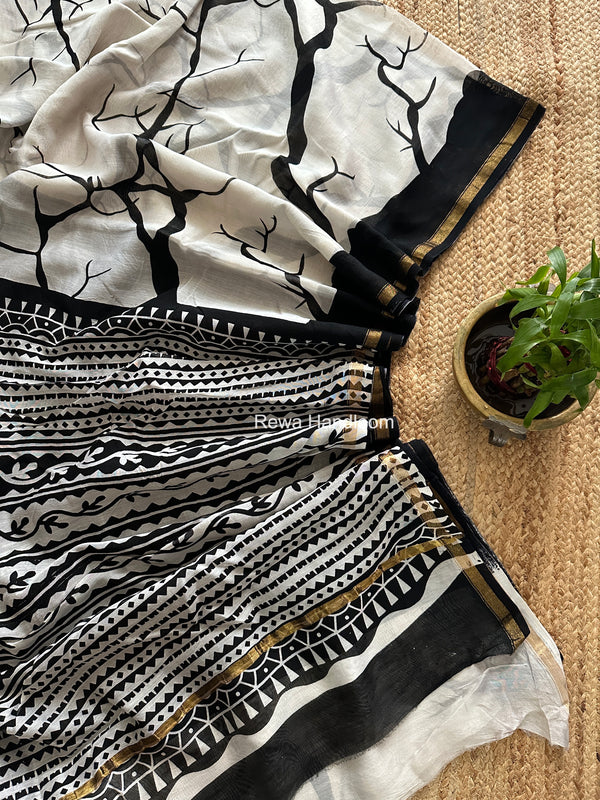  Chanderi Silk Printed Saree