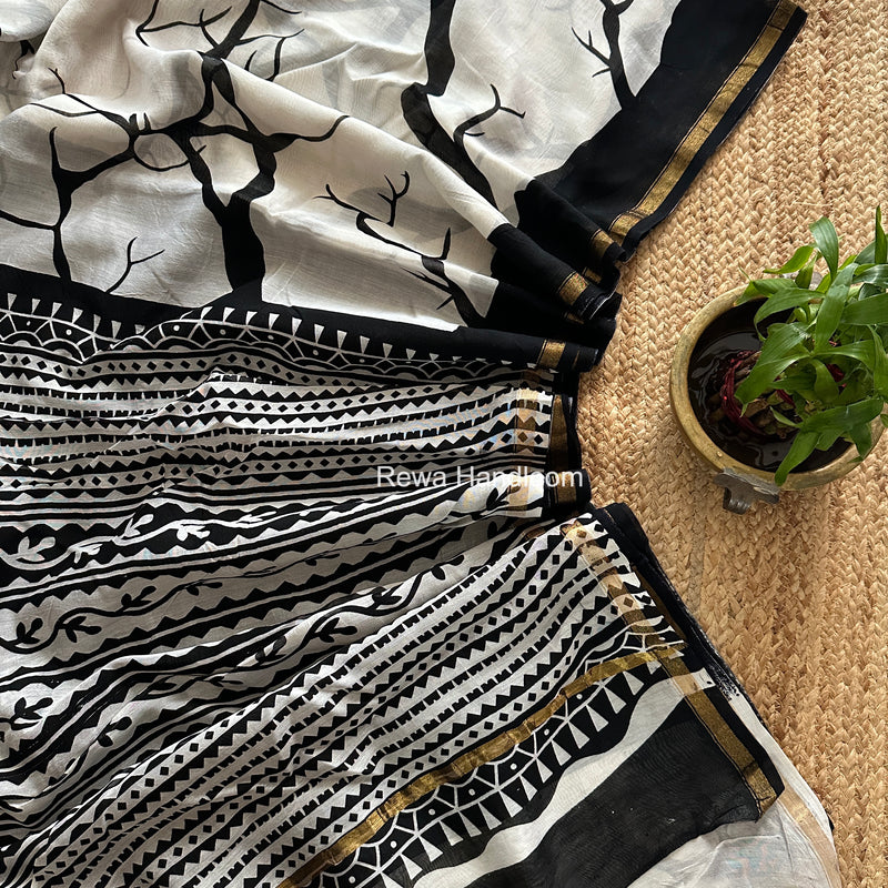  Chanderi Silk Printed Saree