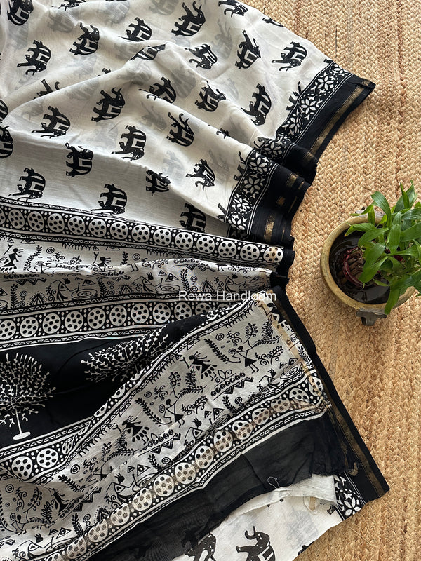  Chanderi Silk Printed Saree