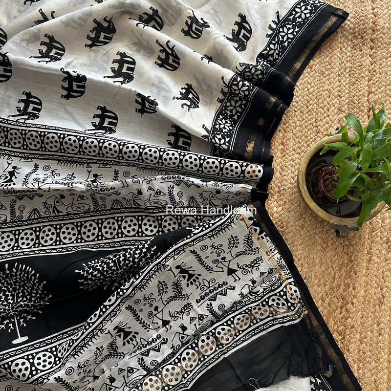  Chanderi Silk Printed Saree