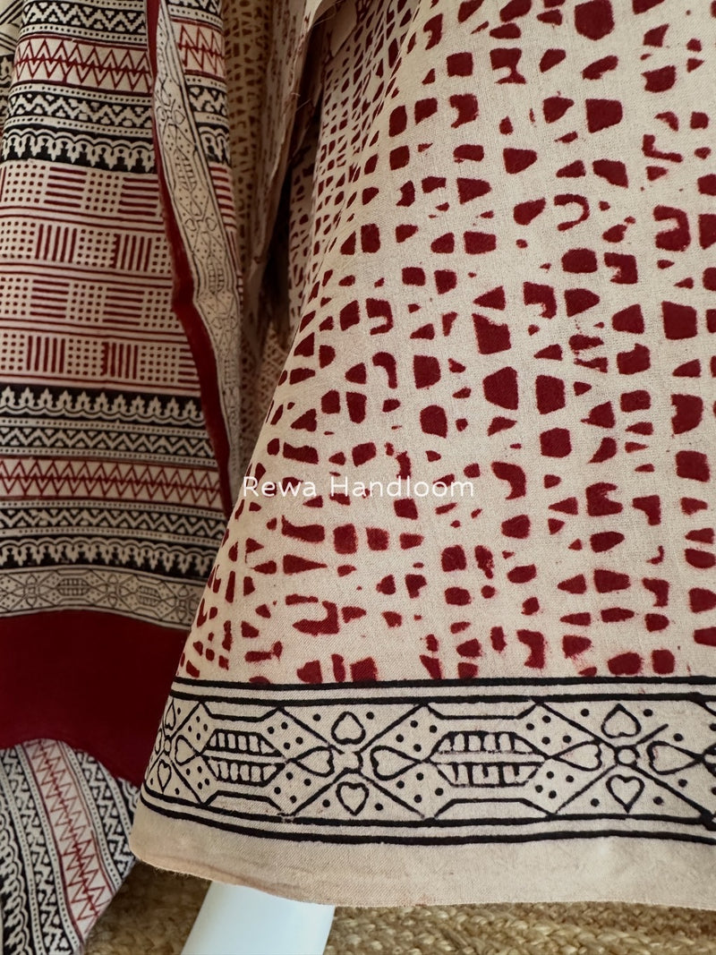 Bagh Print Cotton Suit 