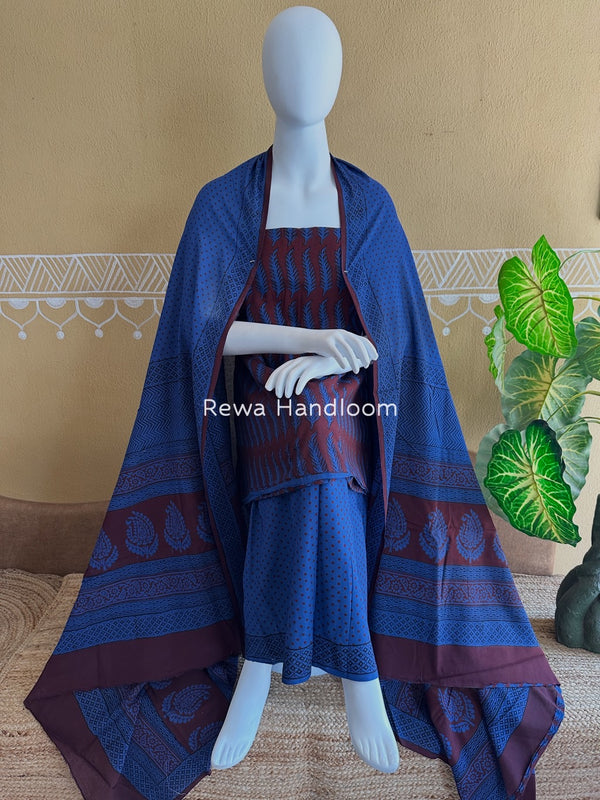 Bagh Print Cotton Suit