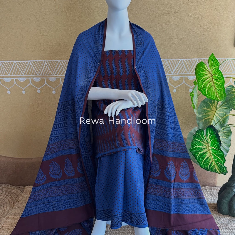 Bagh Print Cotton Suit