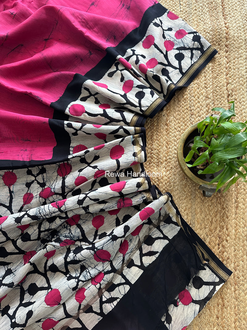  Chanderi Silk Printed Saree