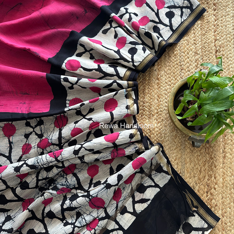  Chanderi Silk Printed Saree