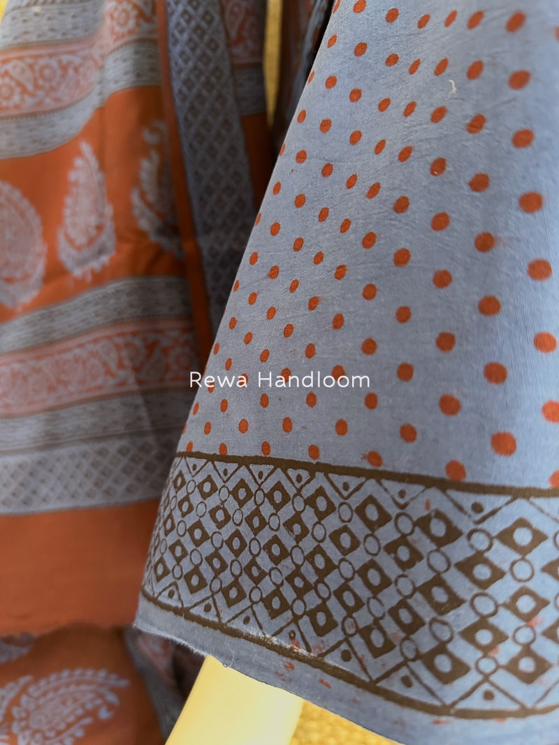 Bagh Print Cotton Suit