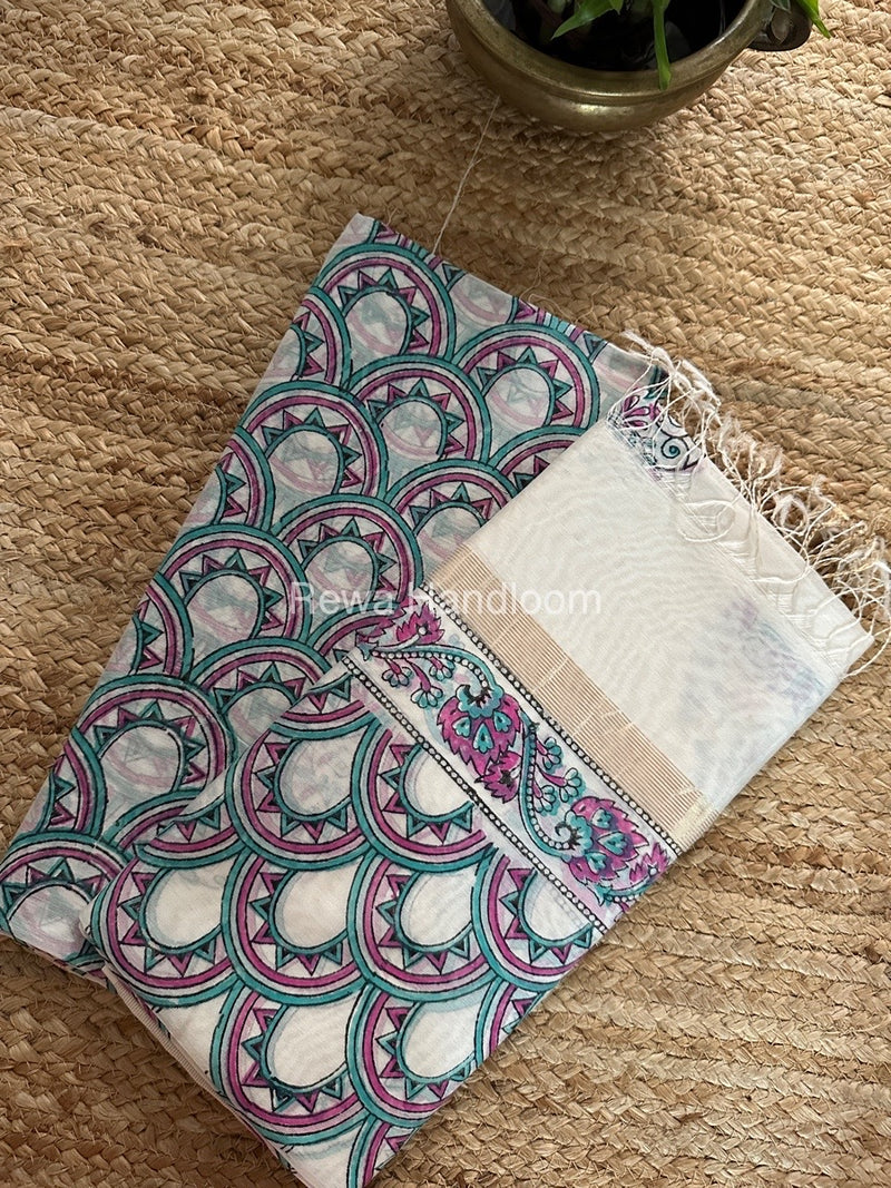 Maheshwari Top-Dupatta