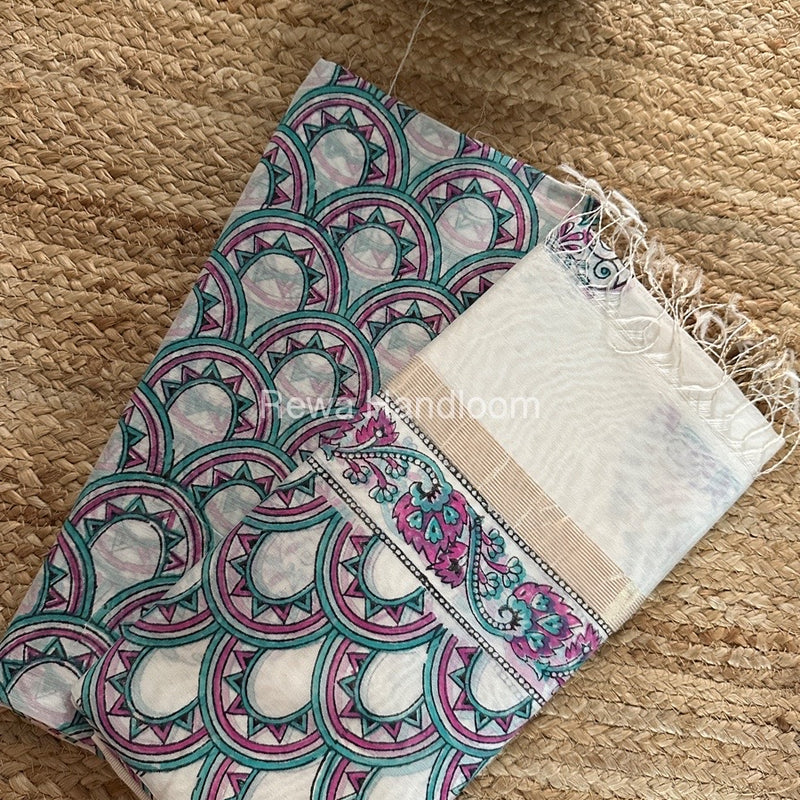 Maheshwari Top-Dupatta