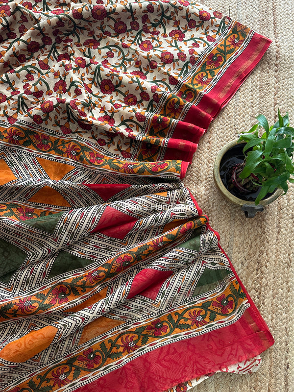  Chanderi Silk Printed Saree