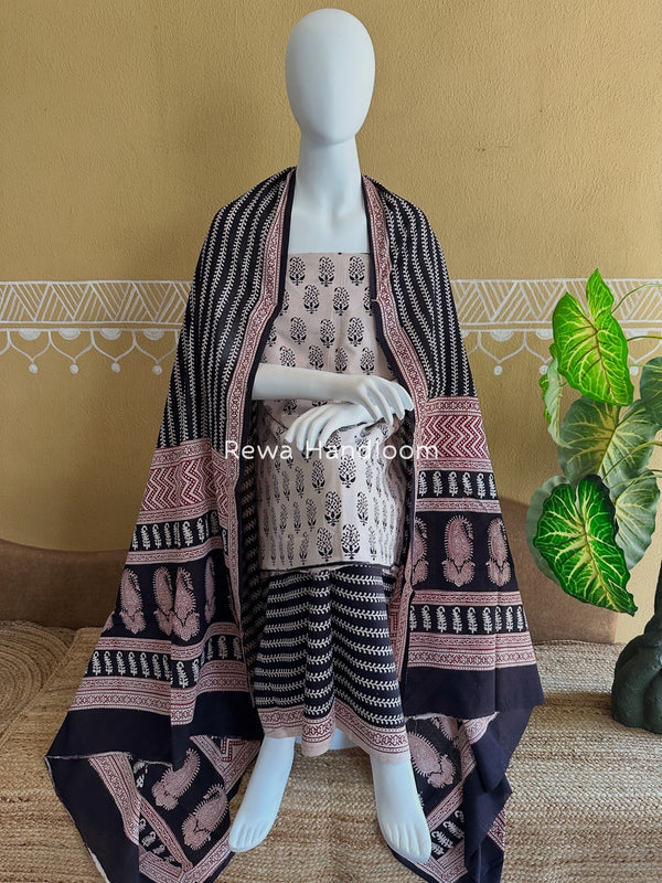 Bagh Print Cotton Suit