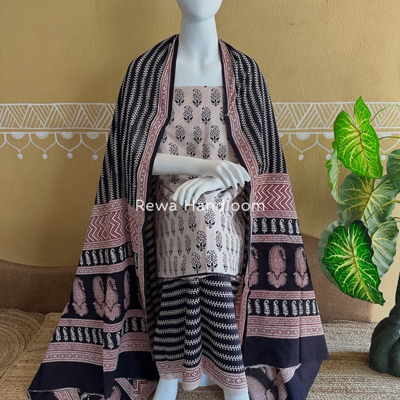 Bagh Print Cotton Suit