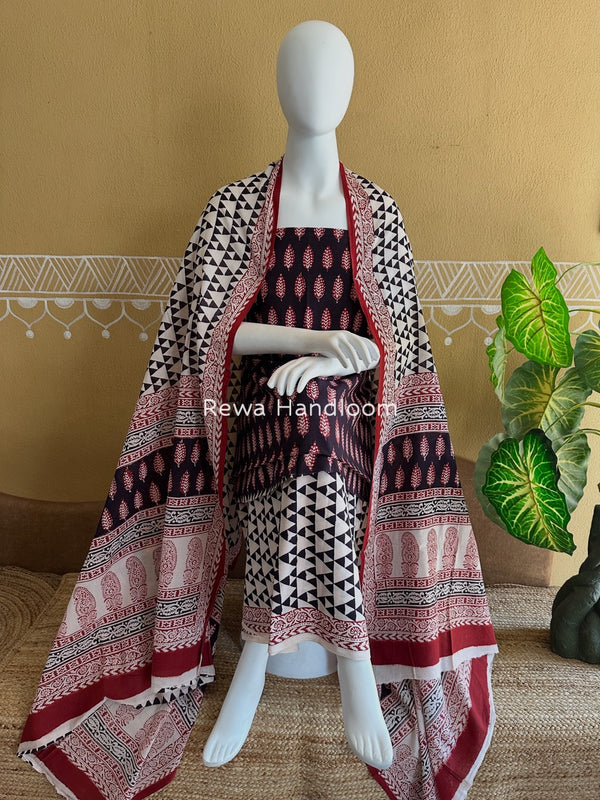 Bagh Print Cotton Suit