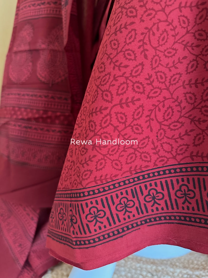 Bagh Print Cotton Suit