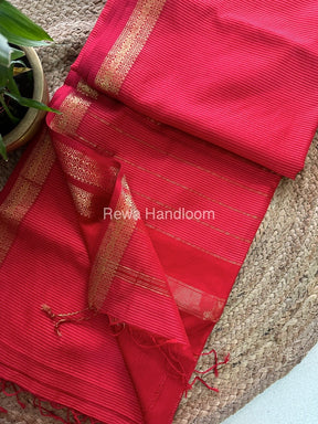 Maheshwari Fucshia Pink Garbha Reshami Silk Saree GS161