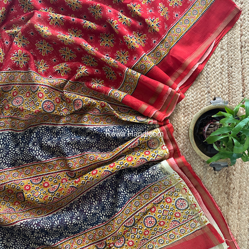  Chanderi Silk Printed Saree