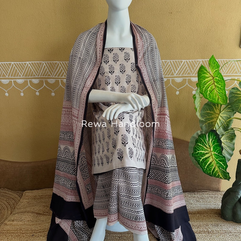 Bagh Print Cotton Suit
