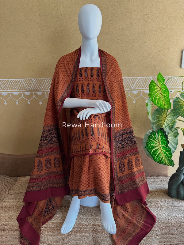 Bagh Print Cotton Suit 