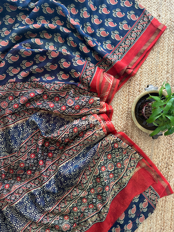  Chanderi Silk Printed Saree