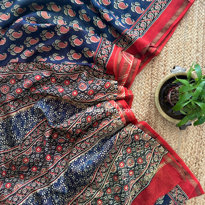  Chanderi Silk Printed Saree