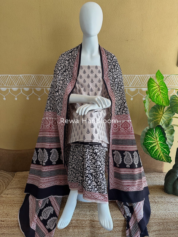 Bagh Print Cotton Suit