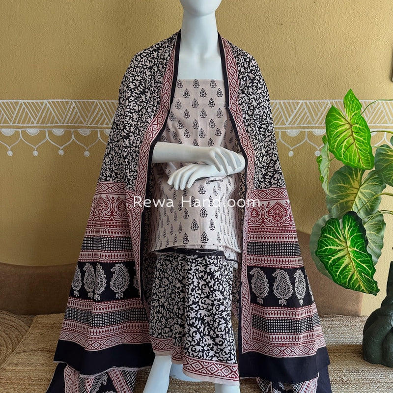 Bagh Print Cotton Suit