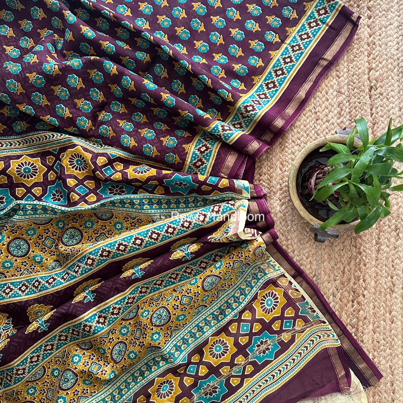  Chanderi Silk Printed Saree