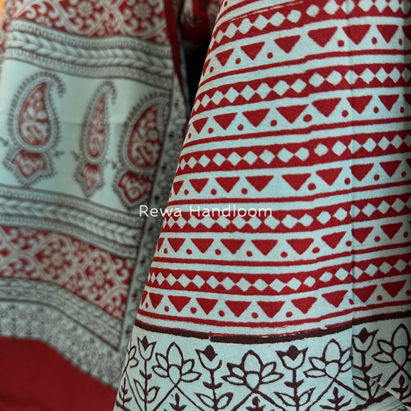 Bagh Print Cotton Suit