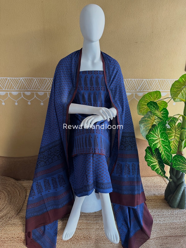 Bagh Print Cotton Suit 