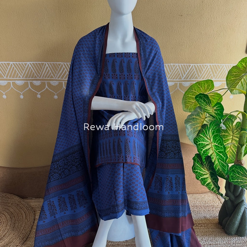 Bagh Print Cotton Suit 