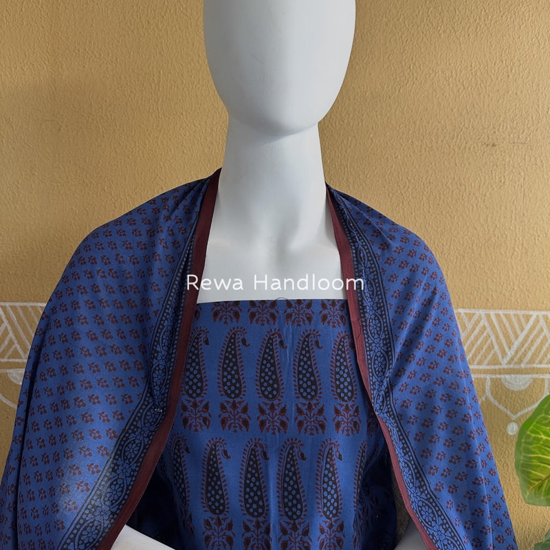 Blue Bagh Print Cotton Suit BGCSJ0162