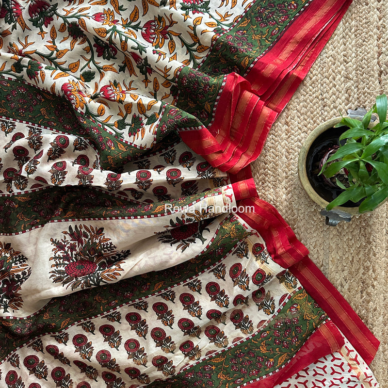  Chanderi Silk Printed Saree