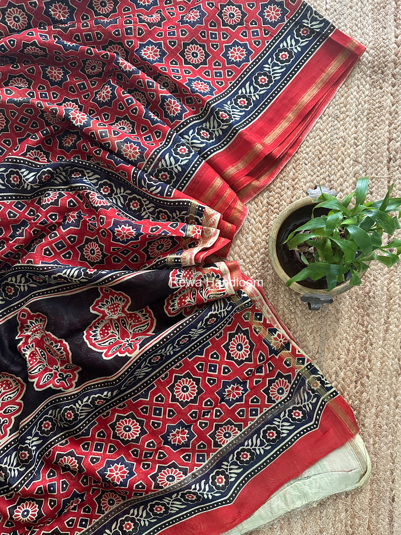  Chanderi Silk Printed Saree