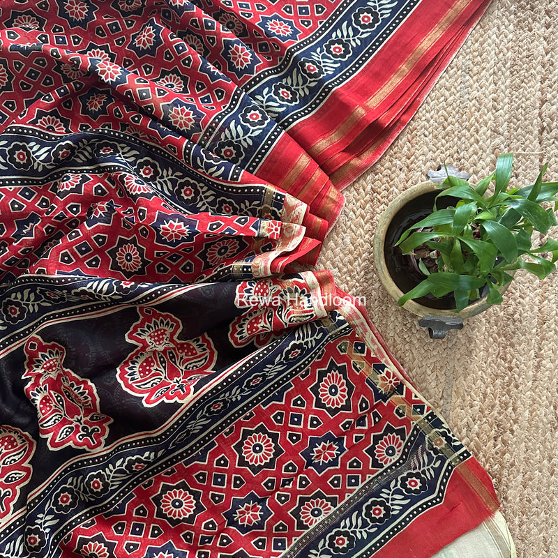  Chanderi Silk Printed Saree