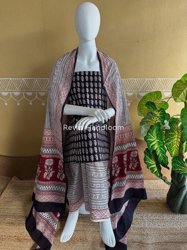 Bagh Print Cotton Suit 