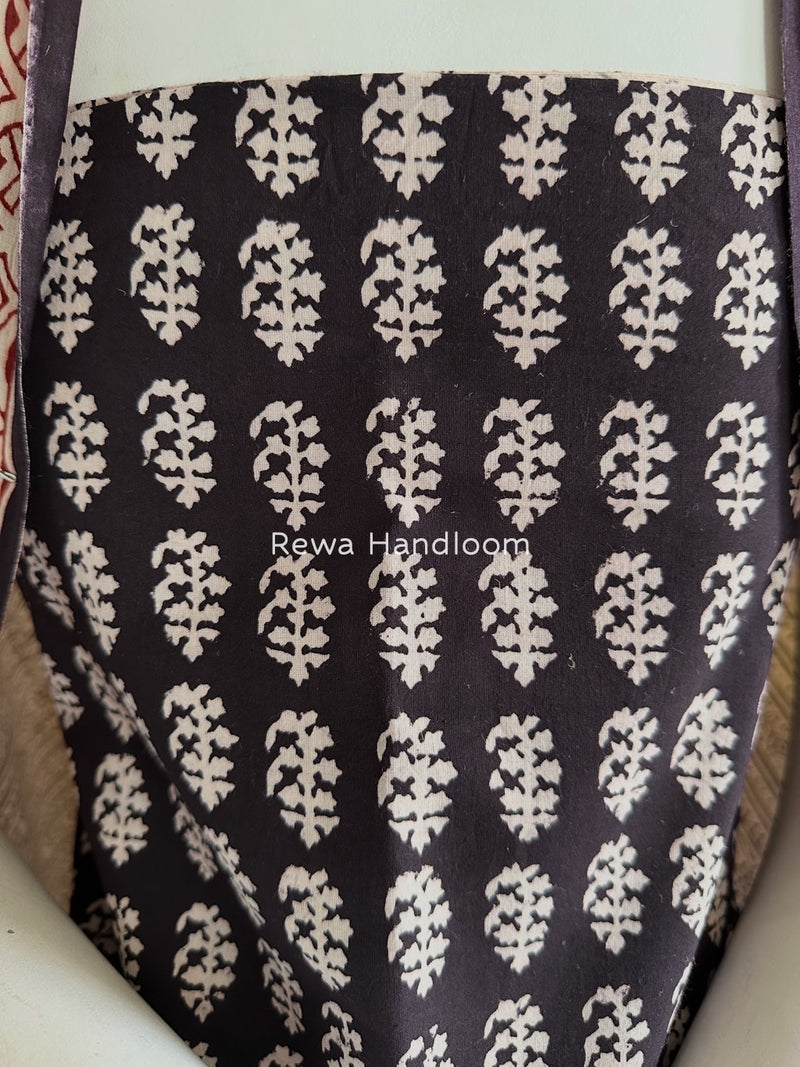 Black-White Bagh Print Cotton Suit BGCSJ0160