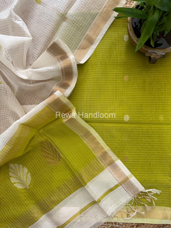 Maheshwari Katan Motifs Top Dupatta Sets