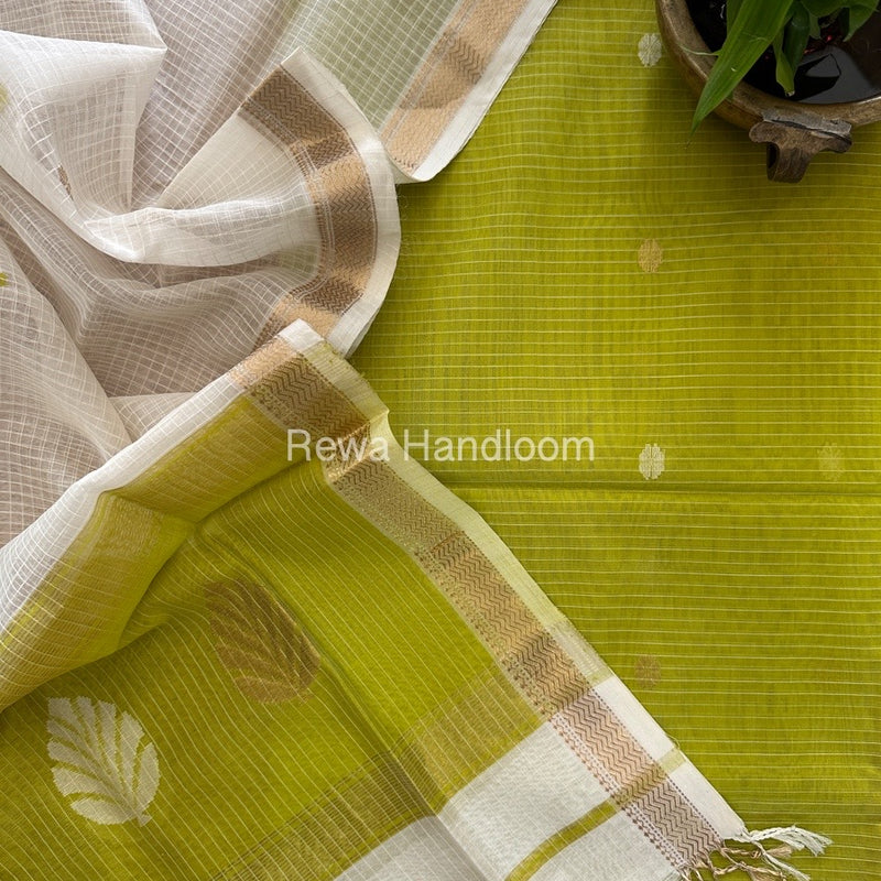 Maheshwari Katan Motifs Top Dupatta Sets