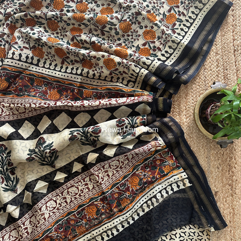  Chanderi Silk Printed Saree