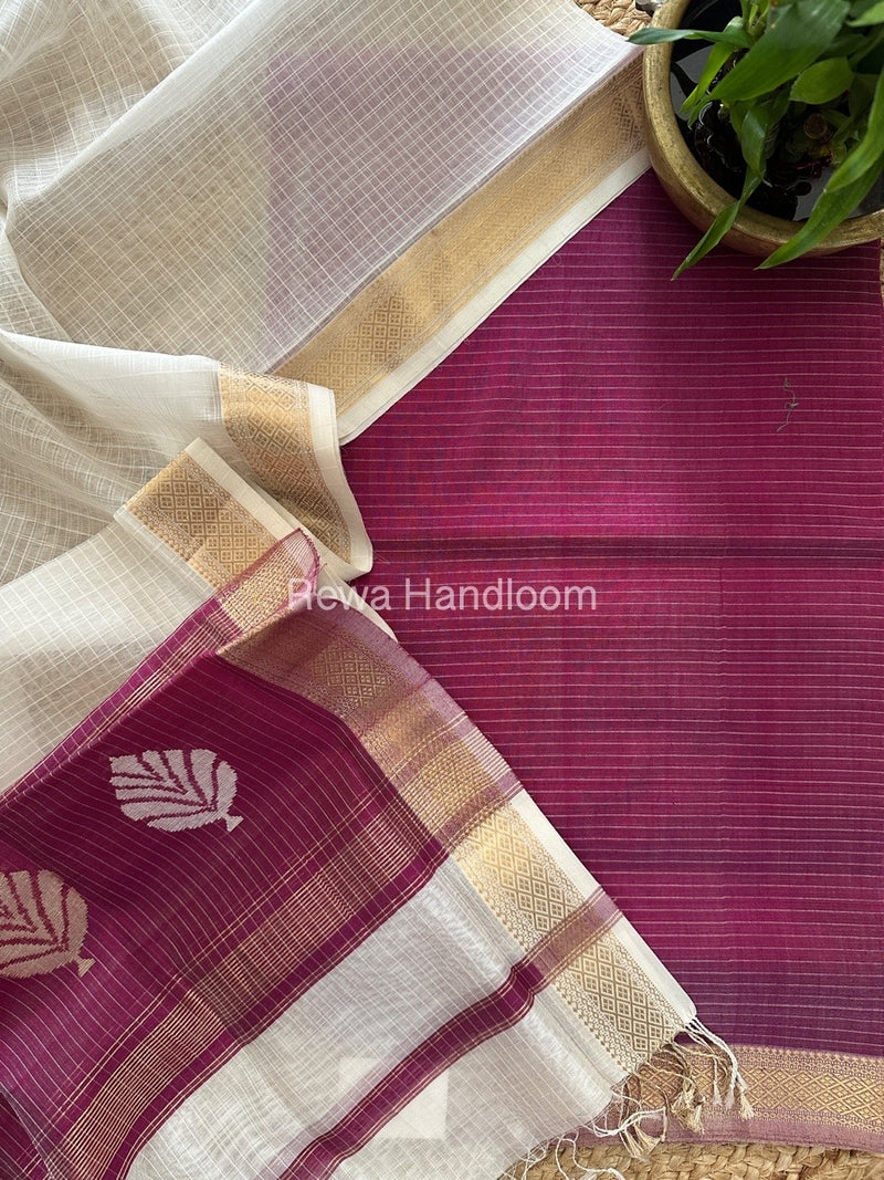 Maheshwari Katan Motifs Top Dupatta Sets