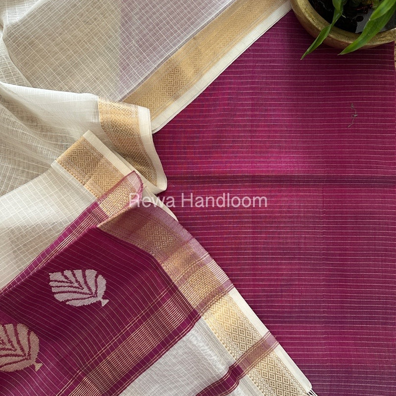 Maheshwari Katan Motifs Top Dupatta Sets